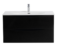 Тумба с раковиной BelBagno Marino-Cer-N 80 см Nero Lucido