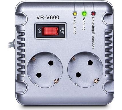 Стабилизатор SVEN VR-V 600 (200Вт,Входное 184-285В, 2*CEE7/4 розеток) SV-015336