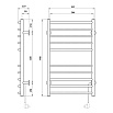 Полотенцесушитель электрический Domoterm Аврора DMT 109-10 50x90 EK ТЭН справа, хром