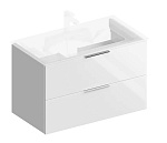 Тумба под раковину Kerama Marazzi Piano 85 см белый глянцевый PI.F.85\WHT