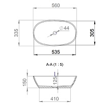 Раковина Salini Callista 106 S-Sense 56 см 1101106G, белый глянцевый