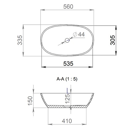 Раковина Salini Callista 106 S-Sense 56 см 1101106G, белый глянцевый