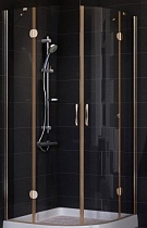 Душевой уголок Vegas Glass AFS 80 05 01 80x80 профиль бронза, стекло прозрачное