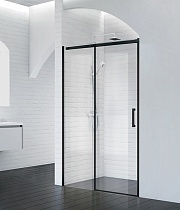 Душевая дверь BelBagno ACQUA-BF-1-140-C-NERO 140x195 прозрачная, черный