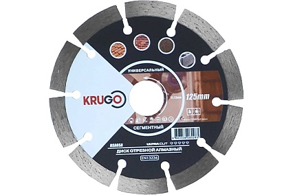 Диск алмазный сегмент 125x2.0x22.23x10 мм KRUGO RSA05A