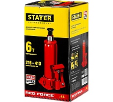 Гидравлический бутылочный домкрат Stayer RED FORCE, 6т, 216-413 мм, 43160-6 43160-6_z01