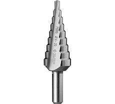 Ступенчатое сверло по металлу Зубр Профессионал 4-20 мм, 9 ступеней, сталь Р6М5 29670-4-20-9_z01