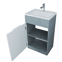 Мебель для ванной 1MarKa Revo 50 см бетон светло-серый