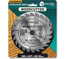 Диск пильный по дереву MKSS Toolbox Woodcutter WC1600 160x24Тх20/16 мм WC16002420
