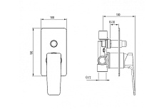 Смеситель для душа M&Z New Geometry NGM02800