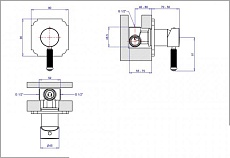 Смеситель для душа Bugnatese Olimp OLIMP-DIM2-03/24-L золото 24 карат