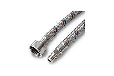 Подводка для смесителя Damento с нержавеющим оплетением, в ПВХ оболочке, 1/2-М10, 50 см, короткая 003847