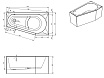 Акриловая ванна Riho Delta Plug & Play 150x80 L, с монолитной панелью