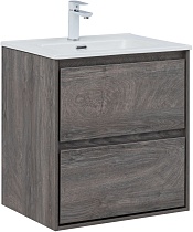 Тумба с раковиной Aquanet Милан 60 см дуб рошелье