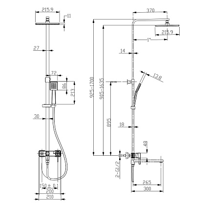 Душевая стойка Lemark Tropic LM7004СS