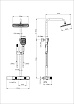 Душевая стойка Wonzon&Woghand Shelf WW-B4161-MB термостат, черный матовый