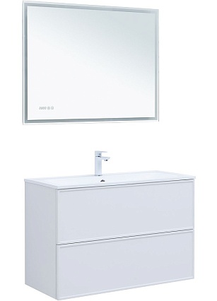 Мебель для ванной Aquanet Арт 100 см белый матовый