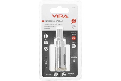 Коронка алмазная по керамике 20 мм VIRA 559501