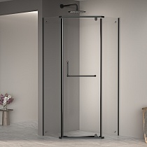 Душевой уголок RGW CL-48B (CL-14B + Z-050-1B) 110x100 черный, прозрачное 32094801-014