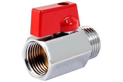 Шаровой кран PROFACTOR PF CHROME MINI для бытовой техники в/н 1/2 PF BMV 352