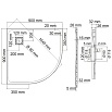 Поддон для душа WasserKRAFT Leine 35T01 90x90 четверть круга