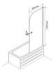 Шторка для ванны Agger A02-080TCR 80x140 прозрачная