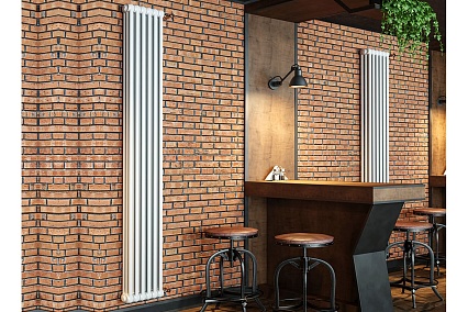 Вертикальный трубчатый радиатор GUARDO PILON трехтрубный 2200x249 мм, 5 секций, белый 3T-2200 5 NK