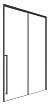 Душевая дверь Timo TDSS-120/03C-8L 120x200 прозрачное, черный