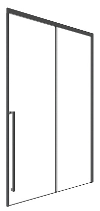 Душевая дверь Timo TDSS-120/03C-8L 120x200 прозрачное, черный