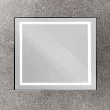 Зеркало BelBagno SPC-KRAFT-900-800-SENS-NERO 90x80 см сенсорный выключатель, черный