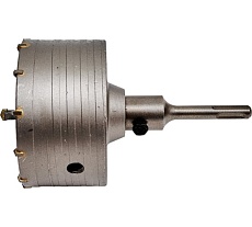 Коронка твердосплавная по бетону 105 мм в сборе с хвостовиком SDS+ 110 мм Резолюкс 62105