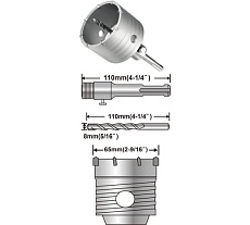 Коронка по бетону (65 мм; SDS-Plus) Ingco HCB0651