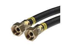 Шланг для газовых приборов РУСЛО 1/2&quot; х 4 м в/в, резиновый, черный ИС.100412