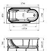 Акриловая ванна Fra Grande Анабель 170x85 встраиваемая