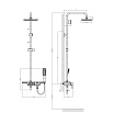 Душевая стойка D&K Berlin Technische DA1443715B13 черный