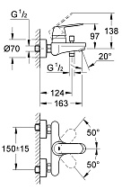 Смеситель для ванны Grohe Eurosmart Cosmopolitan 32831000