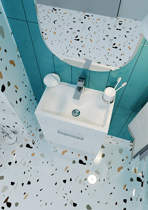 Мебель для ванной 1MarKa July 50 см напольная, белый глянец