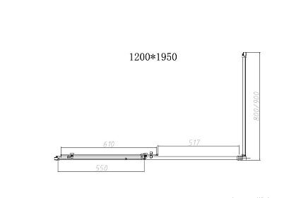 Душевой уголок Vincea Слим-Н (Slim-N) VSR-4SN9012CLBN 120x90 брашированный никель, стекло прозрачное