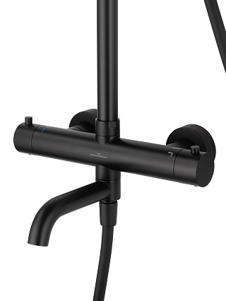 Душевая стойка Wonzon&Woghand Stick WW-88739903-MB термостат, черный матовый
