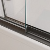 Шторка для ванны Cezares SLIDER-FIX-VF-11-90/150-C-GM 90x150 прозрачная, оружейная сталь
