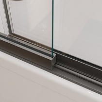 Шторка для ванны Cezares SLIDER-FIX-VF-11-90/150-C-GM 90x150 прозрачная, оружейная сталь