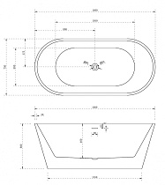 Акриловая ванна Abber AB9320-1.6 160x75