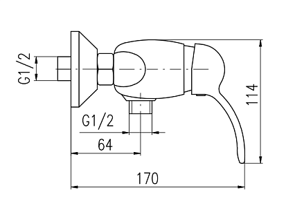 Смеситель для душа Rav Slezak Labe L081.5BC белый, хром