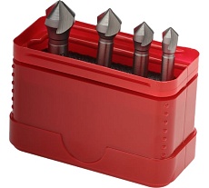 Набор зенковок (4 шт; 6.3-12 мм; 90 градусов; HSSE-Co5; 3z) Bucovice Tools 740801