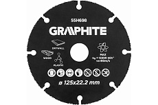 Диск режущий для дерева и пластика (125х22.2 мм; HM) Graphite 55H698