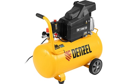 Воздушный компрессор Denzel DK1500/50,Х-PRO 1,5 кВт, 230 л/мин, 50 л 58064