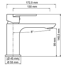 Смеситель для раковины WasserKRAFT Mindel 8503 белый