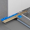 Трап для душа Timo Drain System 600 DS230106/17 60 см, вставка Lines, матовое золото