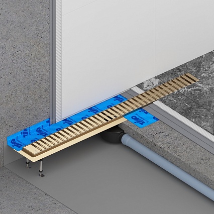 Трап для душа Timo Drain System 600 DS230106/17 60 см, вставка Lines, матовое золото