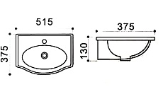 Раковина Azario AZ-405 51.5 см